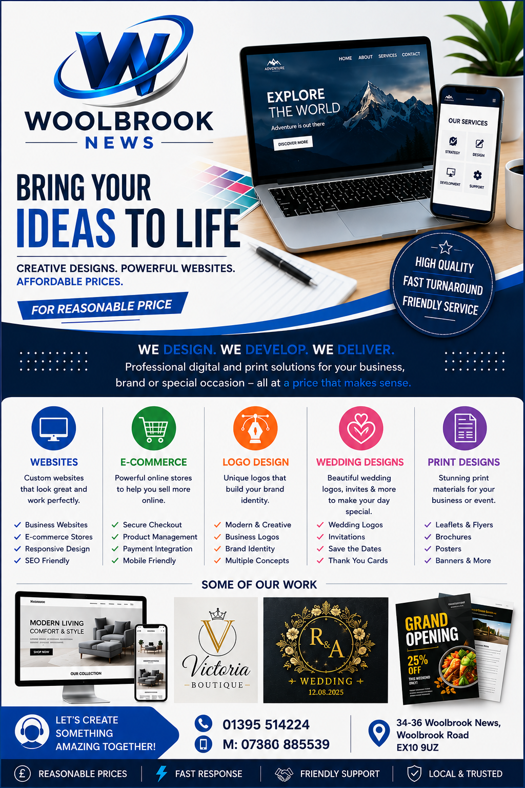 Woolbrook News website and design services